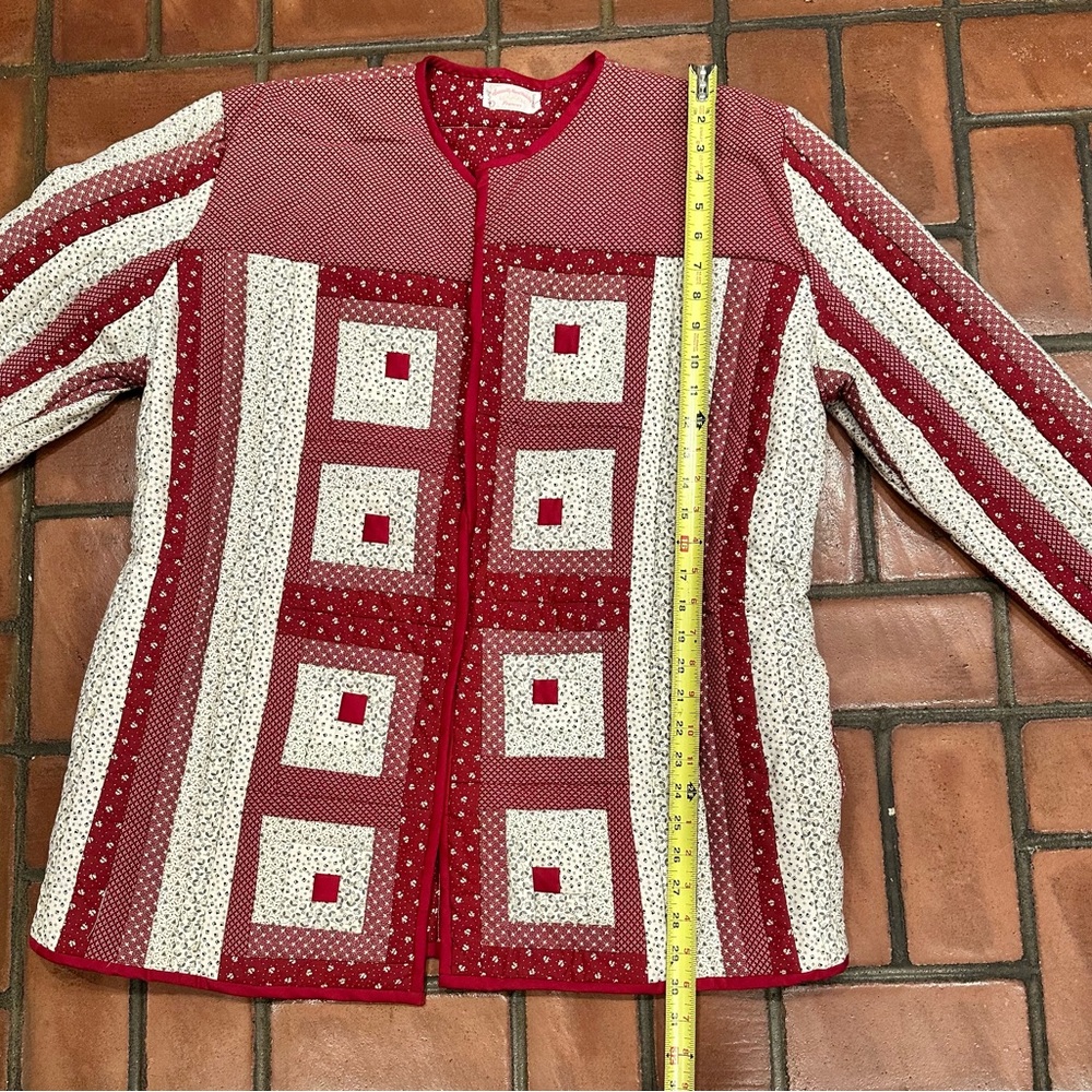 Handcrafted By Frances Quilted Patchwork Utility … - image 6